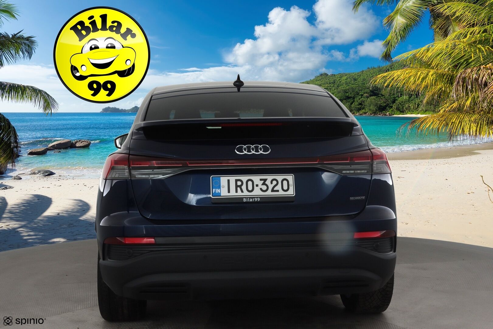 Audi Q4 e-tron 2024 45 e-tron quattro Sportback Limited * ILP / Koukku / ACC / LED / P.Kamera / Sporttipenkit / Navi / Sonos * - 1-om Suomi-auto / Akku kuntotarkastettu SoH 93,9% / 2x Latauskaapelit / Kahdet renkaat - HULLUT JOULUT KORKOTARJOUS 2,49% 