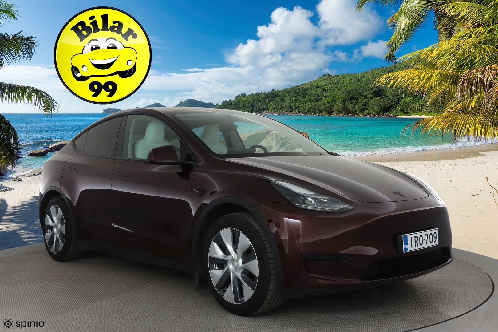 Tesla Model Y 2023 RWD *Cherry Red / Valkoinen sisusta / Koukku / Matrix LED / Lasikatto / AMD Ryzen / Autopilot* - 1. Omisteinen Suomi-Auto!