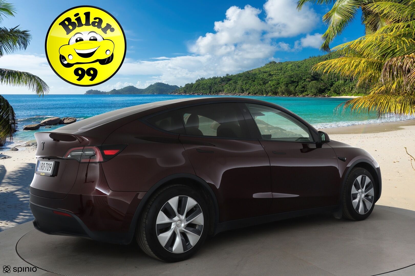 Tesla Model Y 2023 RWD *Cherry Red / Valkoinen sisusta / Koukku / Matrix LED / Lasikatto / AMD Ryzen / Autopilot* - 1. Omisteinen Suomi-Auto!