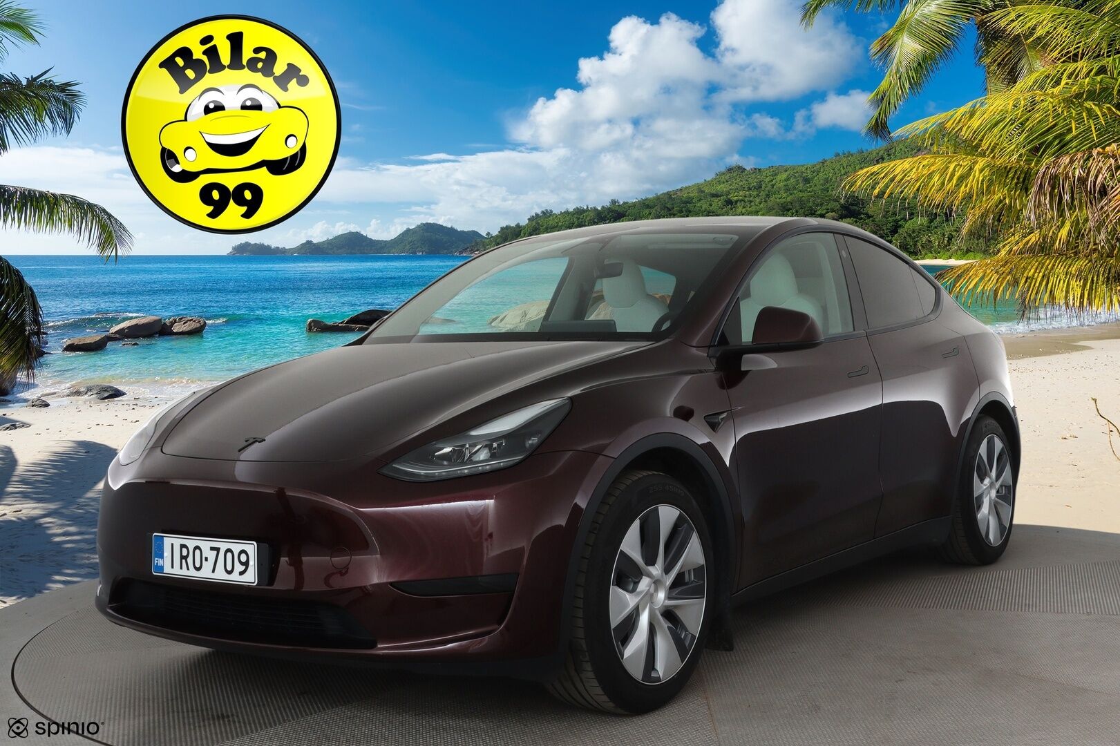 Tesla Model Y 2023 RWD *Cherry Red / Valkoinen sisusta / Koukku / Matrix LED / Lasikatto / AMD Ryzen / Autopilot* - 1. Omisteinen Suomi-Auto!