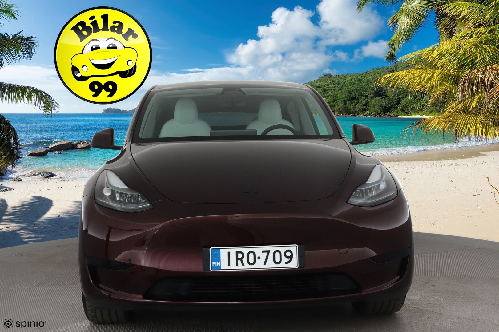 Tesla Model Y 2023 RWD *Cherry Red / Valkoinen sisusta / Koukku / Matrix LED / Lasikatto / AMD Ryzen / Autopilot* - 1. Omisteinen Suomi-Auto!
