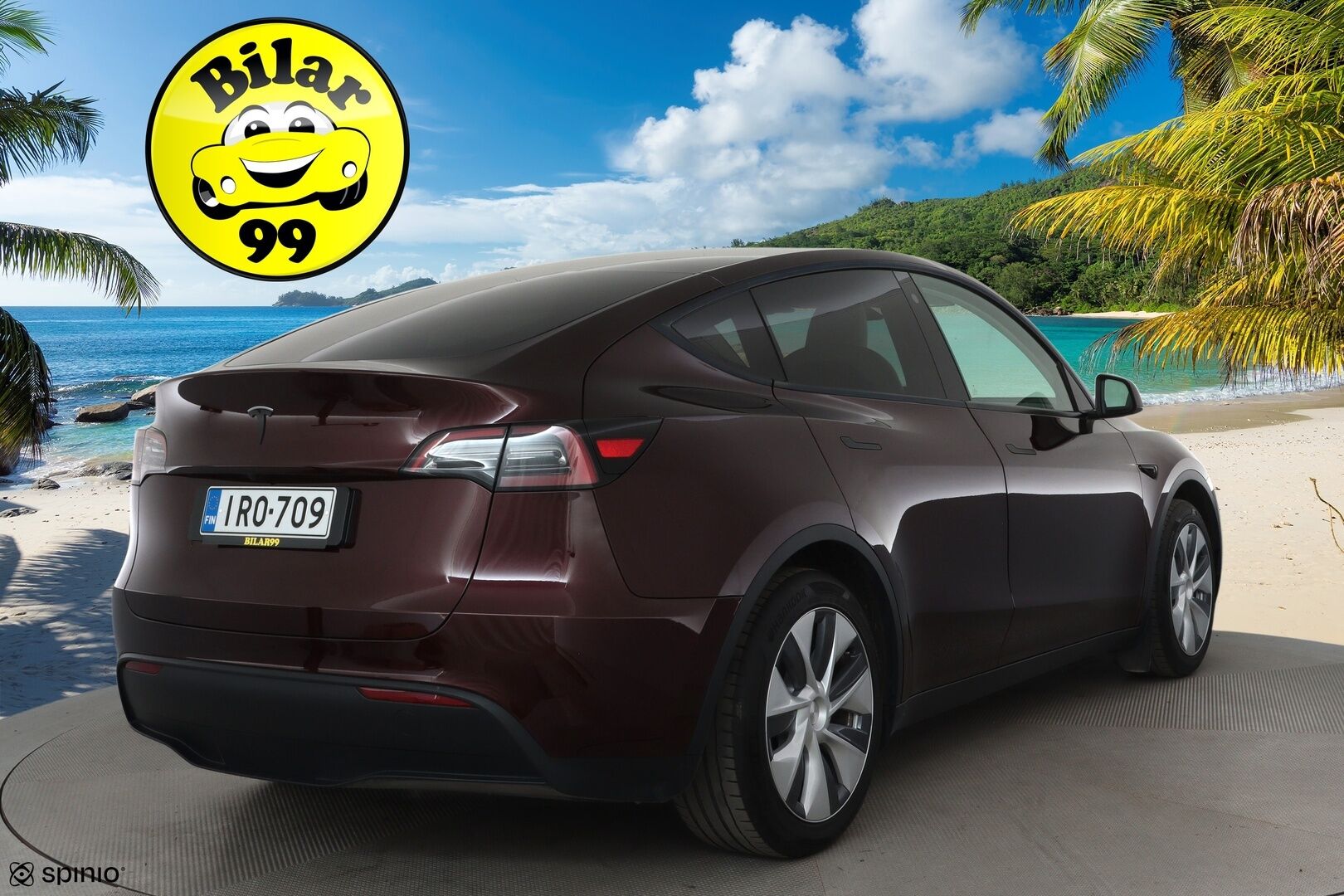 Tesla Model Y 2023 RWD *Cherry Red / Valkoinen sisusta / Koukku / Matrix LED / Lasikatto / AMD Ryzen / Autopilot* - 1. Omisteinen Suomi-Auto!