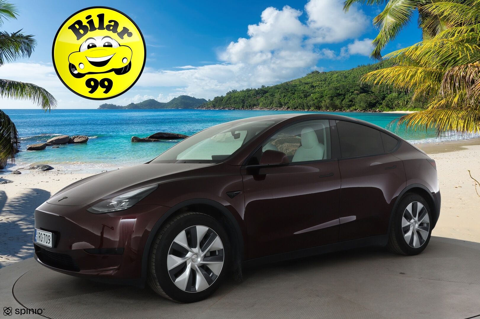 Tesla Model Y 2023 RWD *Cherry Red / Valkoinen sisusta / Koukku / Matrix LED / Lasikatto / AMD Ryzen / Autopilot* - 1. Omisteinen Suomi-Auto!