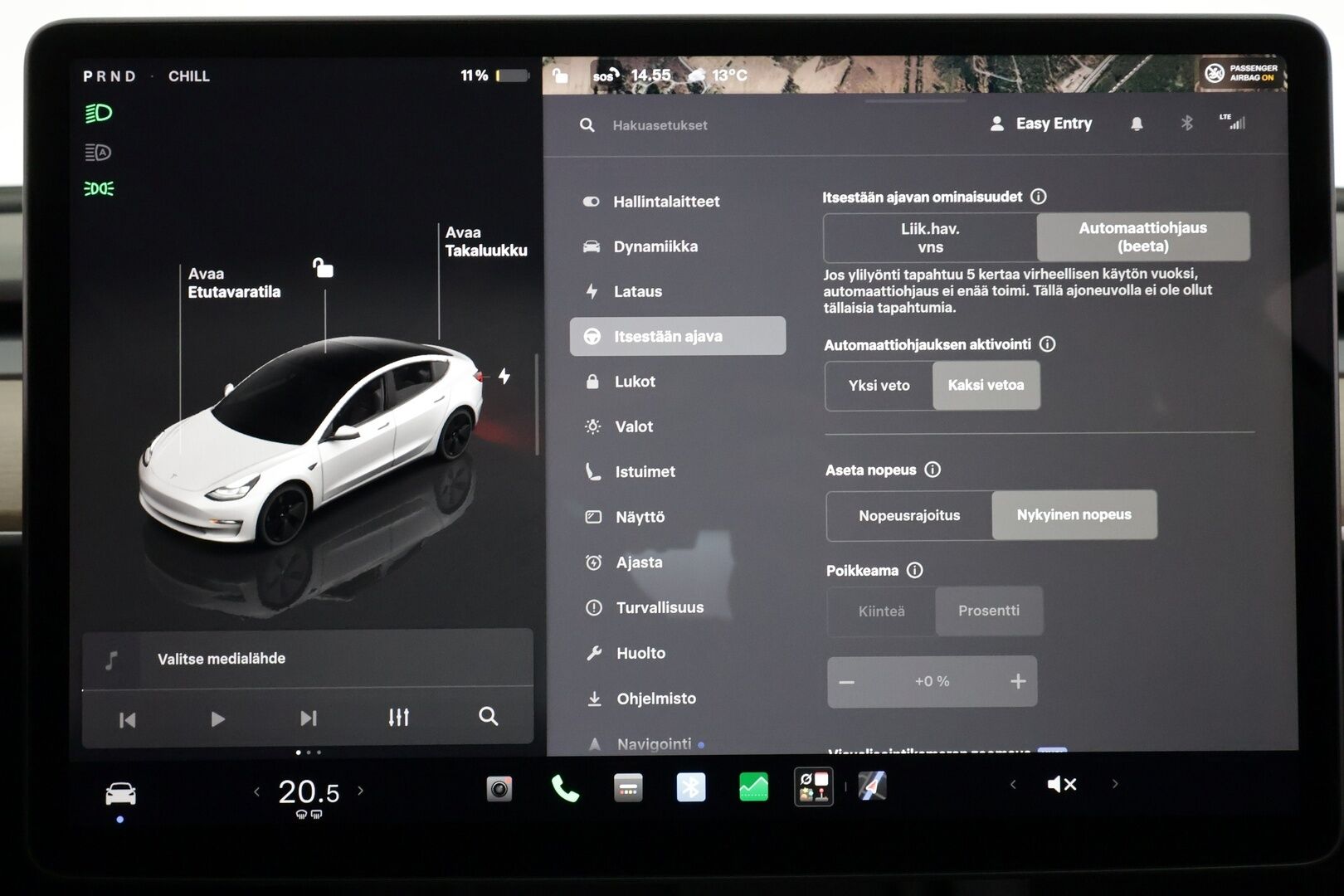 Tesla Model 3 2023 Standard Range Plus RWD - | ILP | Koukku | Lasikatto | ACC | Matrix-LED | P.Kamera | Muistipenkki | Premium Audio | Navi | Kaistavahti | Keyless |