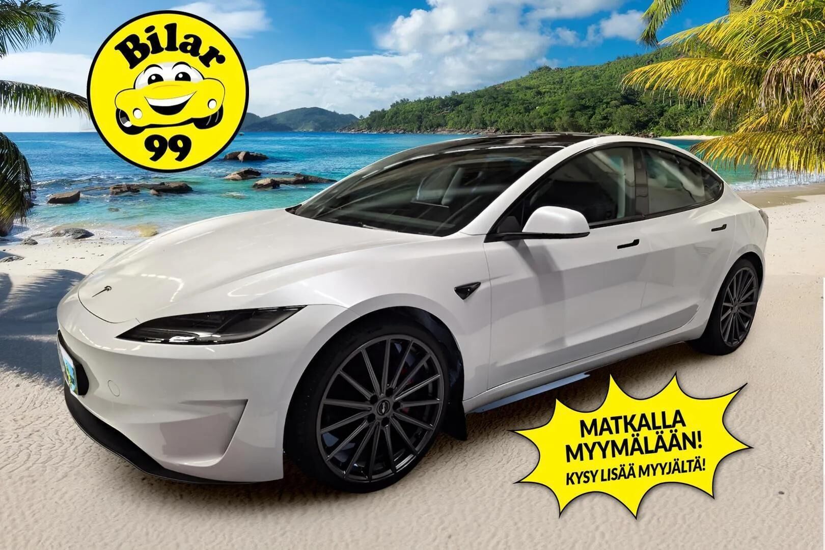 Tesla Model 3 2024 Highland Performance / 1.Om Suomi-auto ACC / ILP / 2xrenkaat vanteineen - HULLU BLACKWEEK KORKOTARJOUS 2,49%