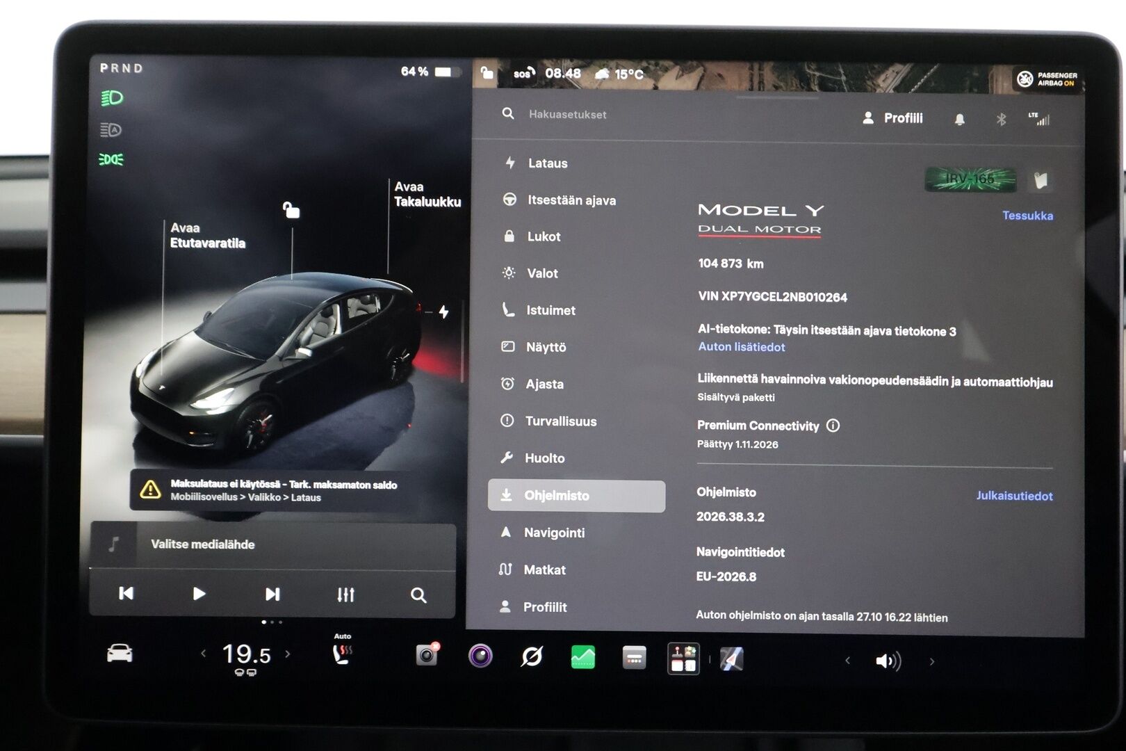 Tesla Model Y 2022 Performance - | ILP | Koukku | Lasikatto | ACC | Matrix-LED | P.kamera | Muistipenkki | Premium Audio | Navi | Kaistavahti | Keyless | 2x Latauskaapelit | - KORKO VAIN 3,99 %