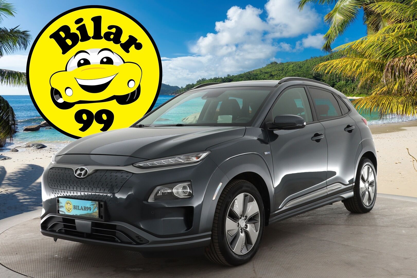 HYUNDAI KONA 2019 Premium Electric 64 kWh / Lämpöpumppu / Ilmastoidut nahkapenkit / Adapt. vakkari / HUD / Kaistavahti / P.Kamera* - *Taloudellinen sähköauto / Kattavasti varusteltu / Siisti maalipinta!*