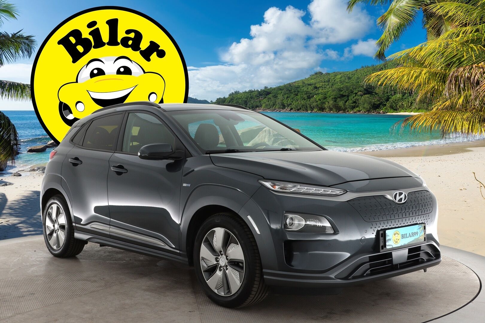 HYUNDAI KONA 2019 Premium Electric 64 kWh / Lämpöpumppu / Ilmastoidut nahkapenkit / Adapt. vakkari / HUD / Kaistavahti / P.Kamera* - *Taloudellinen sähköauto / Kattavasti varusteltu / Siisti maalipinta!*
