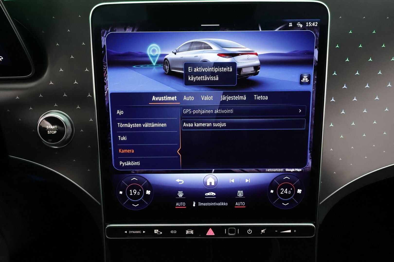 Mercedes-Benz EQE 2023 500 4MATIC AMG * Koukku / Distronic / Ilma-alusta / Digital-Lights / 360 / Burmester / Comfort-penkit Muistilla * - Akku kuntotarkastettu SoH 98,8 / Kahdet renkaat aluvanteilla