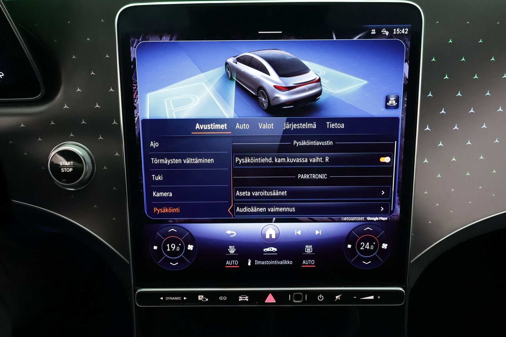 Mercedes-Benz EQE 2023 500 4MATIC AMG * Koukku / Distronic / Ilma-alusta / Digital-Lights / 360 / Burmester / Comfort-penkit Muistilla * - Akku kuntotarkastettu SoH 98,8 / Kahdet renkaat aluvanteilla