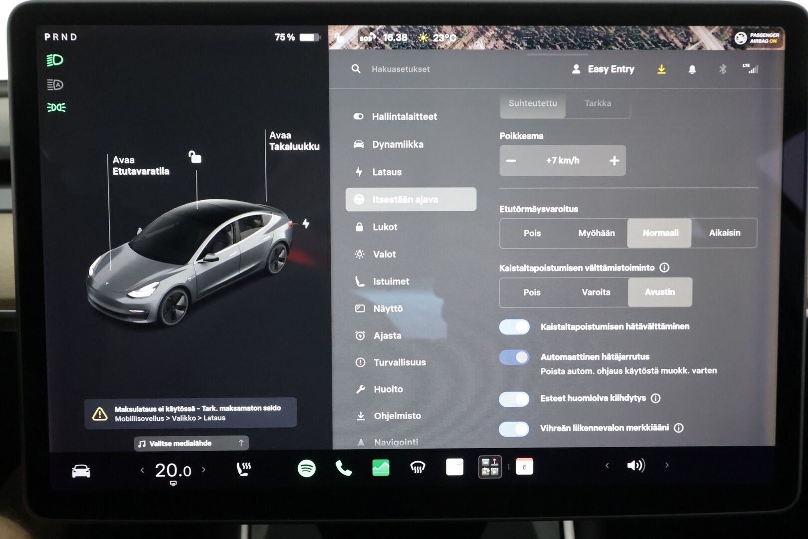 Tesla Model 3 2020 Long Range - | Lasikatto | ACC | LED | Muistipenkki | P.Kamera | Premium Audio | Navi | Kaistavahti | Keyless | 2x Latauskaapelit | Kahdet renkaat |