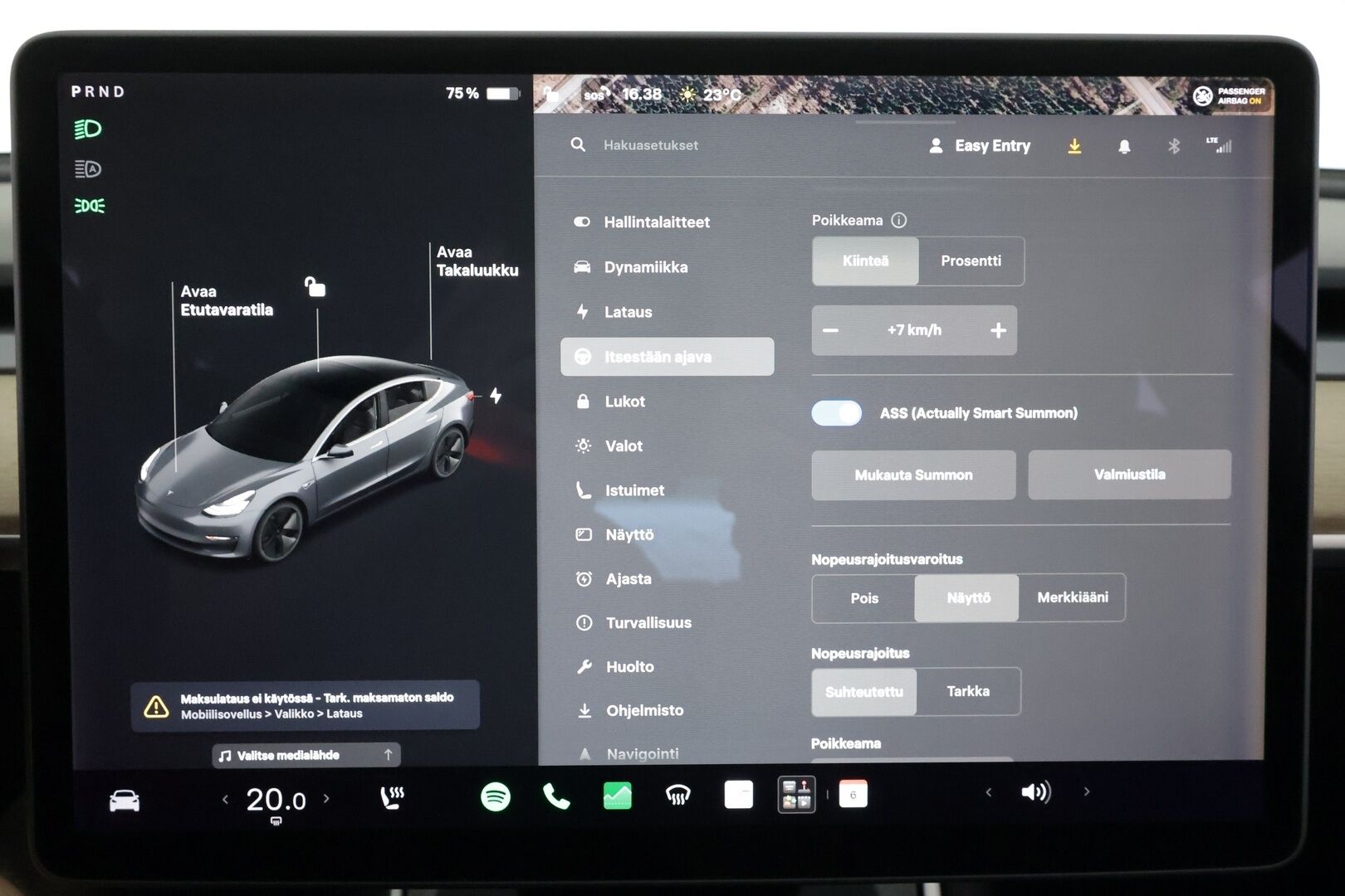 Tesla Model 3 2020 Long Range - | Lasikatto | ACC | LED | Muistipenkki | P.Kamera | Premium Audio | Navi | Kaistavahti | Keyless | 2x Latauskaapelit | Kahdet renkaat |