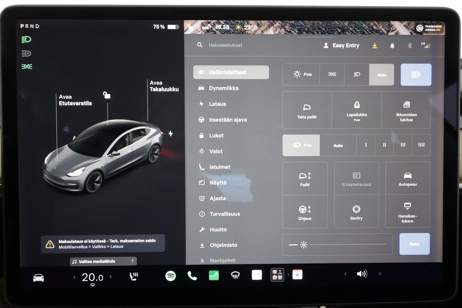 Tesla Model 3 2020 Long Range - | Lasikatto | ACC | LED | Muistipenkki | P.Kamera | Premium Audio | Navi | Kaistavahti | Keyless | 2x Latauskaapelit | Kahdet renkaat |