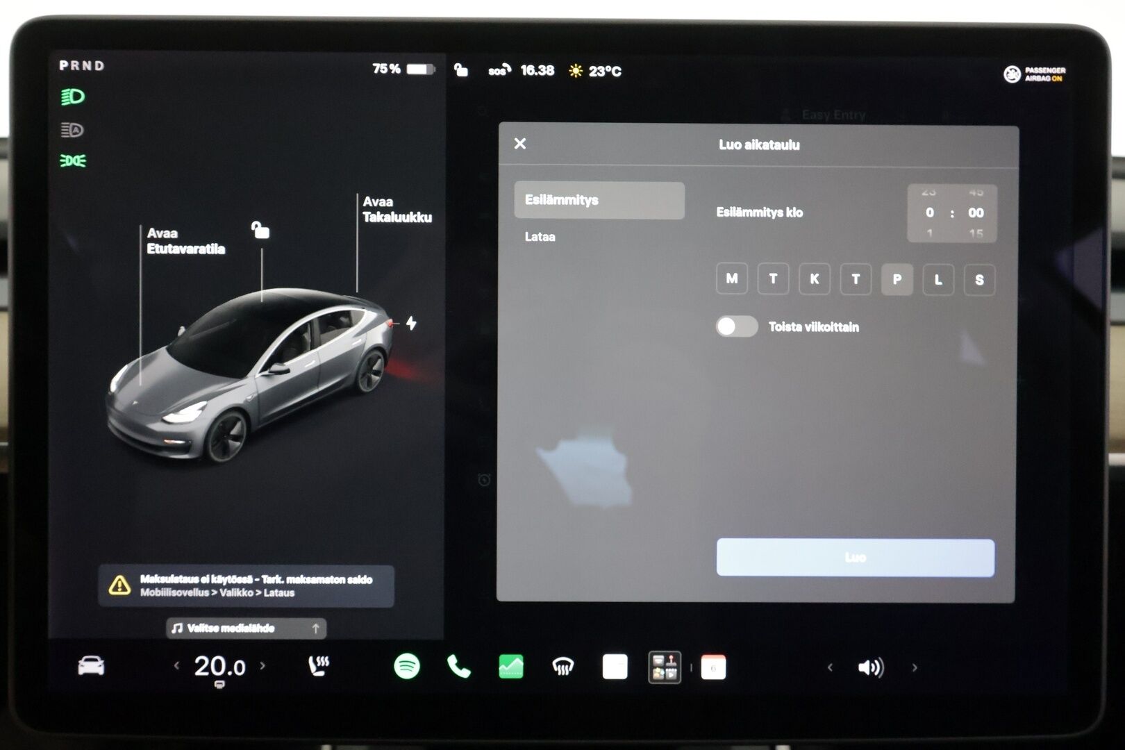 Tesla Model 3 2020 Long Range - | Lasikatto | ACC | LED | Muistipenkki | P.Kamera | Premium Audio | Navi | Kaistavahti | Keyless | 2x Latauskaapelit | Kahdet renkaat |