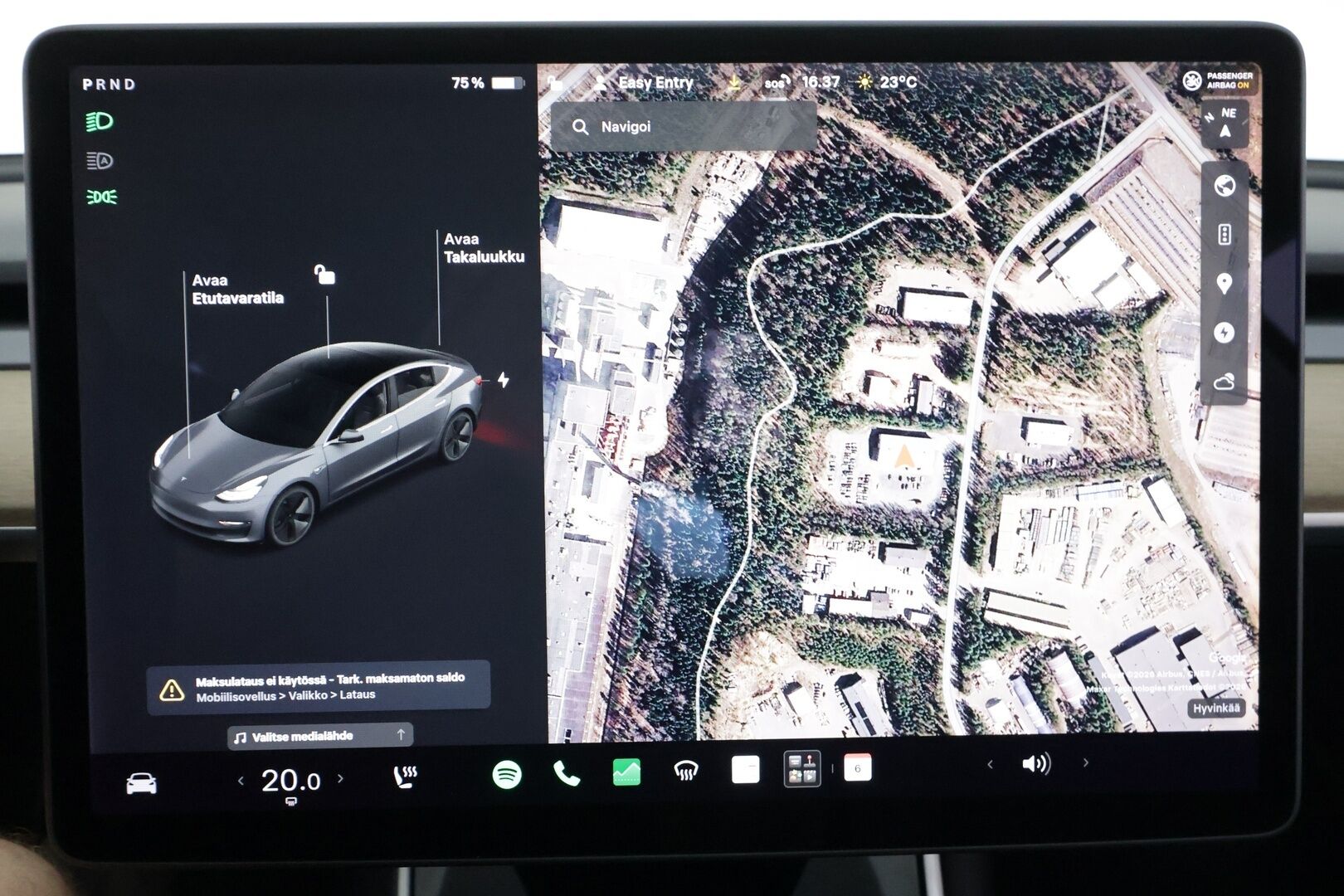 Tesla Model 3 2020 Long Range - | Lasikatto | ACC | LED | Muistipenkki | P.Kamera | Premium Audio | Navi | Kaistavahti | Keyless | 2x Latauskaapelit | Kahdet renkaat |