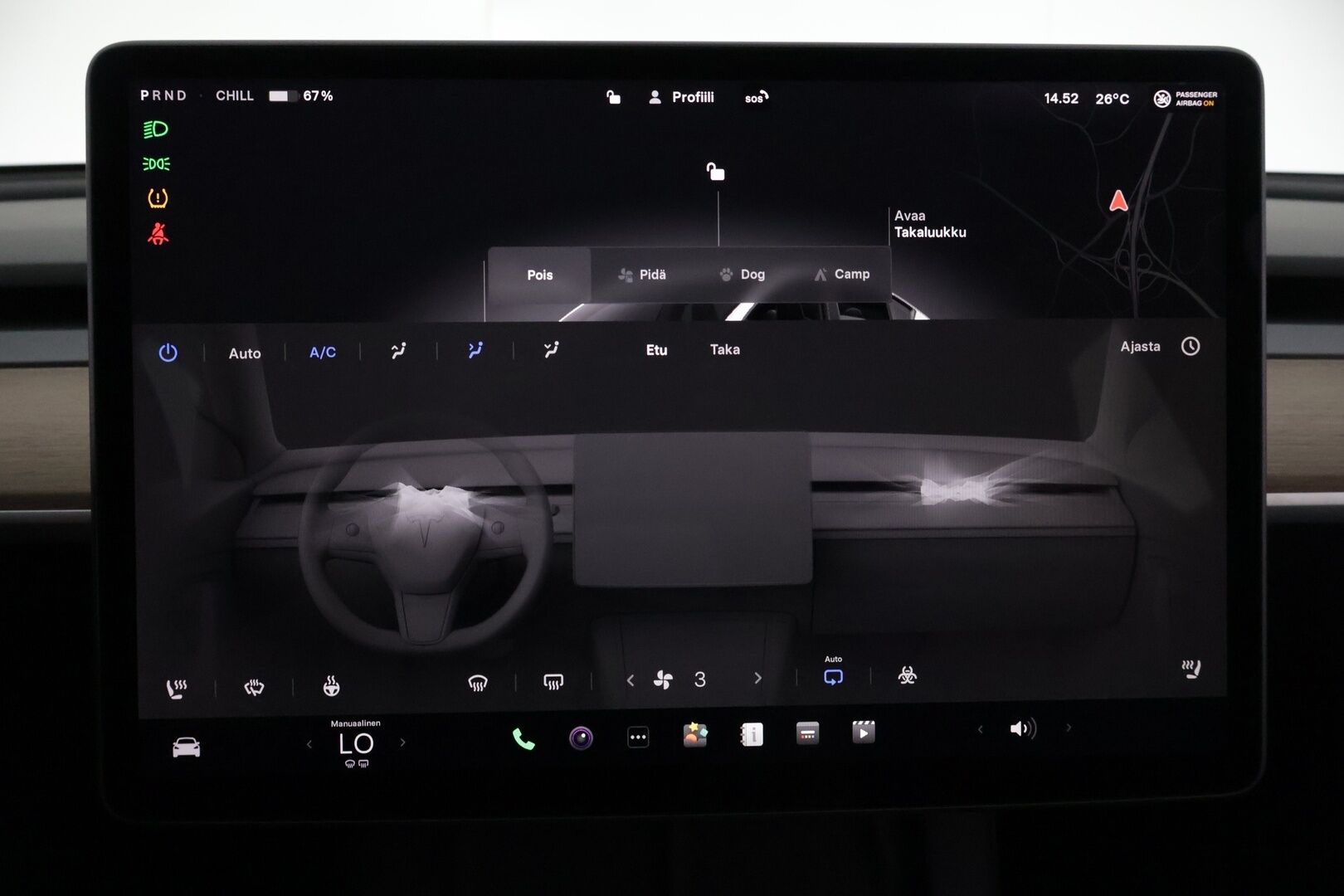 Tesla Model Y 2023 RWD *Autopilot / Lasikatto / AMD Ryzen / Lämpöpumppu / Premium Audio & Connectivity / Koukku / P.Kamerat / LED / Navi * - ALV-vähennyskelpoinen Model Y Tesla 2x vanteilla