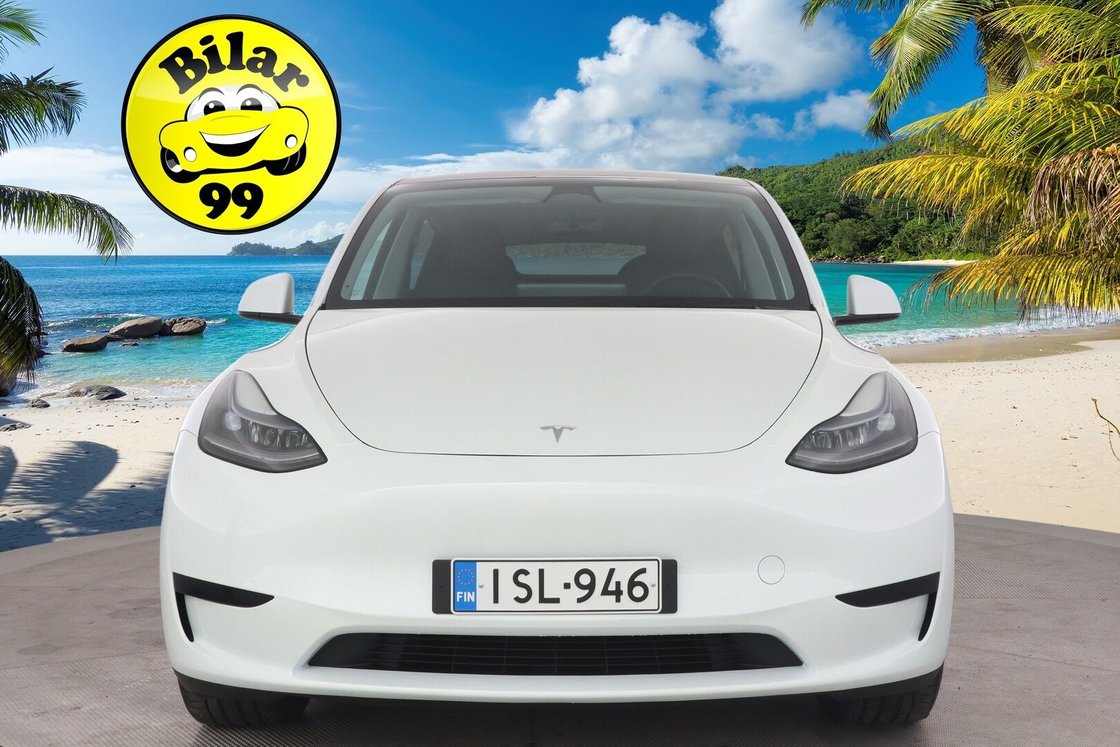 Tesla Model Y 2023 RWD *Autopilot / Lasikatto / AMD Ryzen / Lämpöpumppu / Premium Audio & Connectivity / Koukku / P.Kamerat / LED / Navi * - ALV-vähennyskelpoinen Model Y Tesla 2x vanteilla