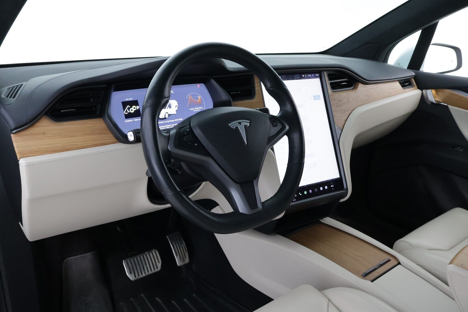Tesla Model X 2019 Long Range AWD - Vetokoukku | Vaalea Nahkasisusta | Premium Audio | Lasikatto | 2x Renkaat Aluvantein