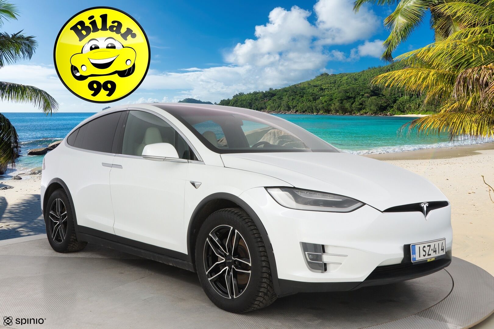 Tesla Model X 2019 Long Range AWD * Vetokoukku / Vaalea Nahkasisusta / Premium Audio / Lasikatto / 2x Renkaat Aluvantein! - Ilma-Alusta / Peruutuskamera / Upea! - HULLUT AVAJAISHULINAT KORKOTARJOUS 3,29 %