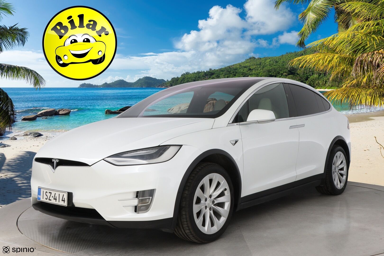 Tesla Model X 2019 Long Range AWD - Vetokoukku | Vaalea Nahkasisusta | Premium Audio | Lasikatto | 2x Renkaat Aluvantein