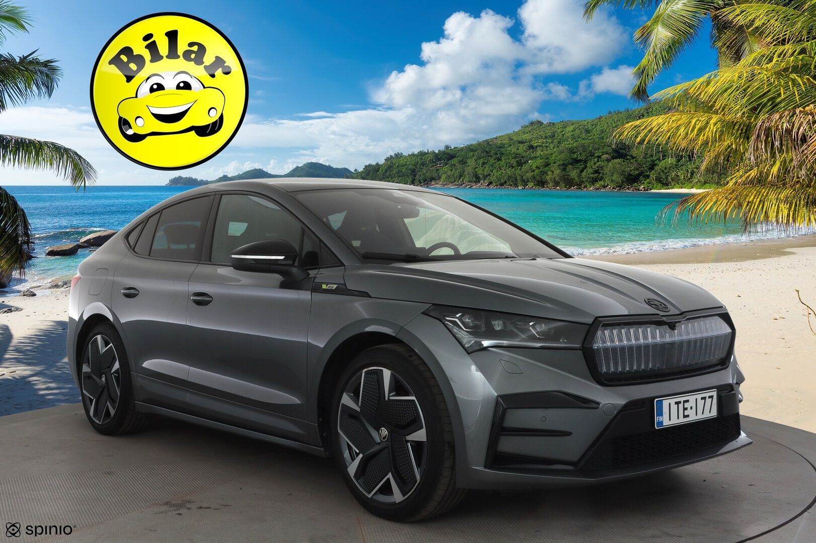 SKODA ENYAQ 2023 RS 220kW - | ACC | ILP | Koukku | Canton | HUD | Lasikatto | Matrix-LED | Muistipenkki | P.Kamera | Keyless | Apple&Android | Merkkihuollettu | Kahdet Renkaat |