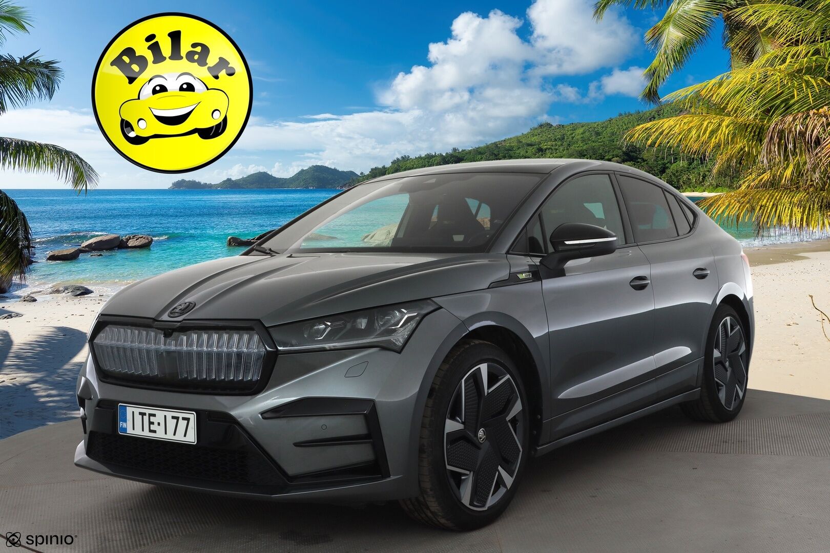 SKODA ENYAQ 2023 RS 220kW - | ACC | ILP | Koukku | Canton | HUD | Lasikatto | Matrix-LED | Muistipenkki | P.Kamera | Keyless | Apple&Android | Merkkihuollettu | Kahdet Renkaat |
