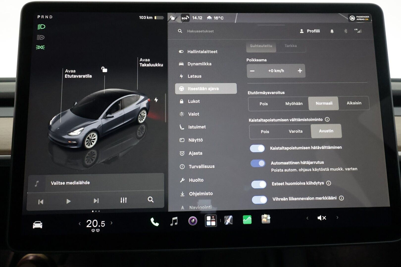 Tesla Model 3 2023 Long Range - | ACC | ILP | Ryzen | Matrix | Lasikatto | Premium Audio | Sähkönahat | Muistipenkki | P.kamera | Autosteer | Lämm. ratti | 2x renkaat aluin | 