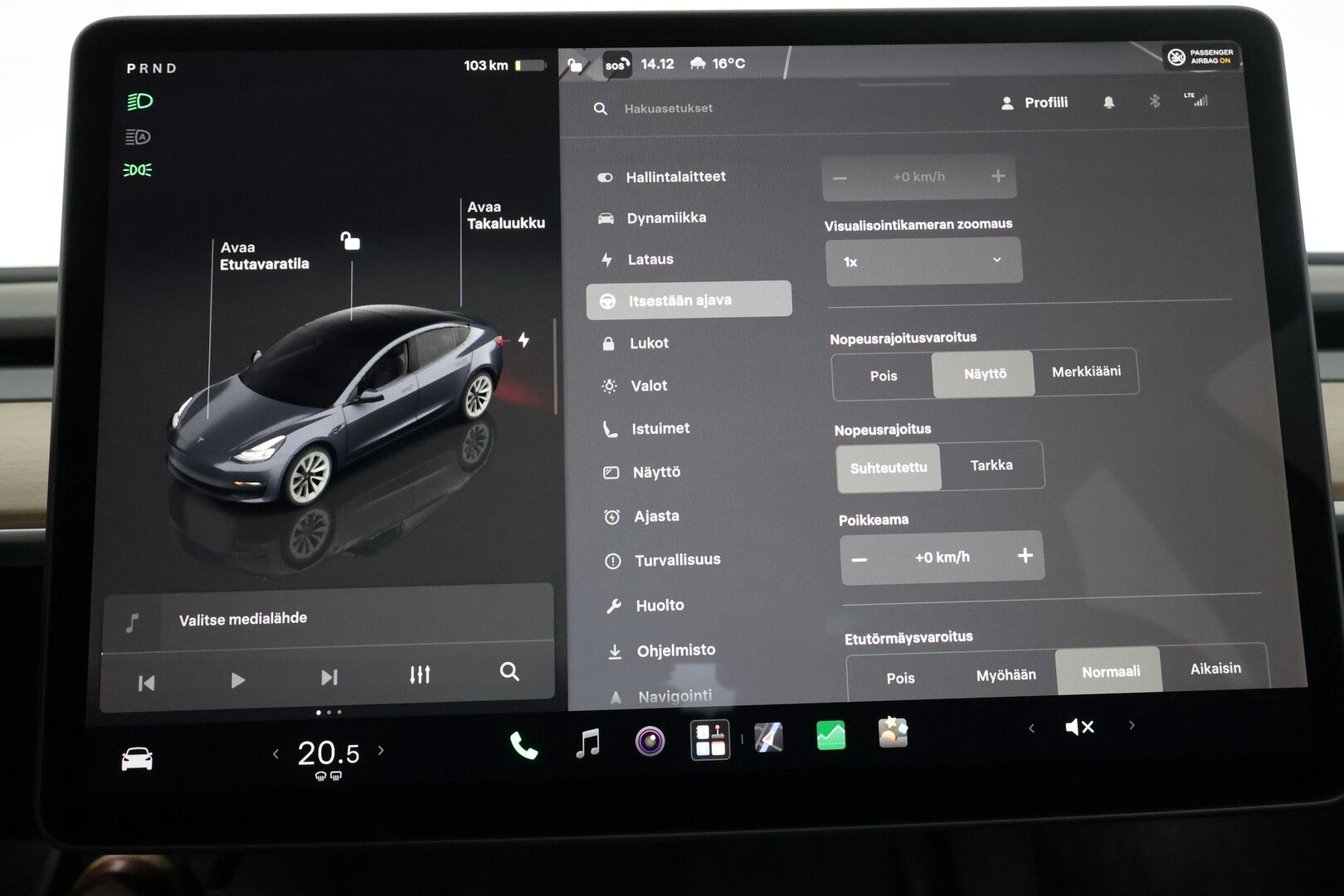 Tesla Model 3 2023 Long Range - | ACC | ILP | Ryzen | Matrix | Lasikatto | Premium Audio | Sähkönahat | Muistipenkki | P.kamera | Autosteer | Lämm. ratti | 2x renkaat aluin | 