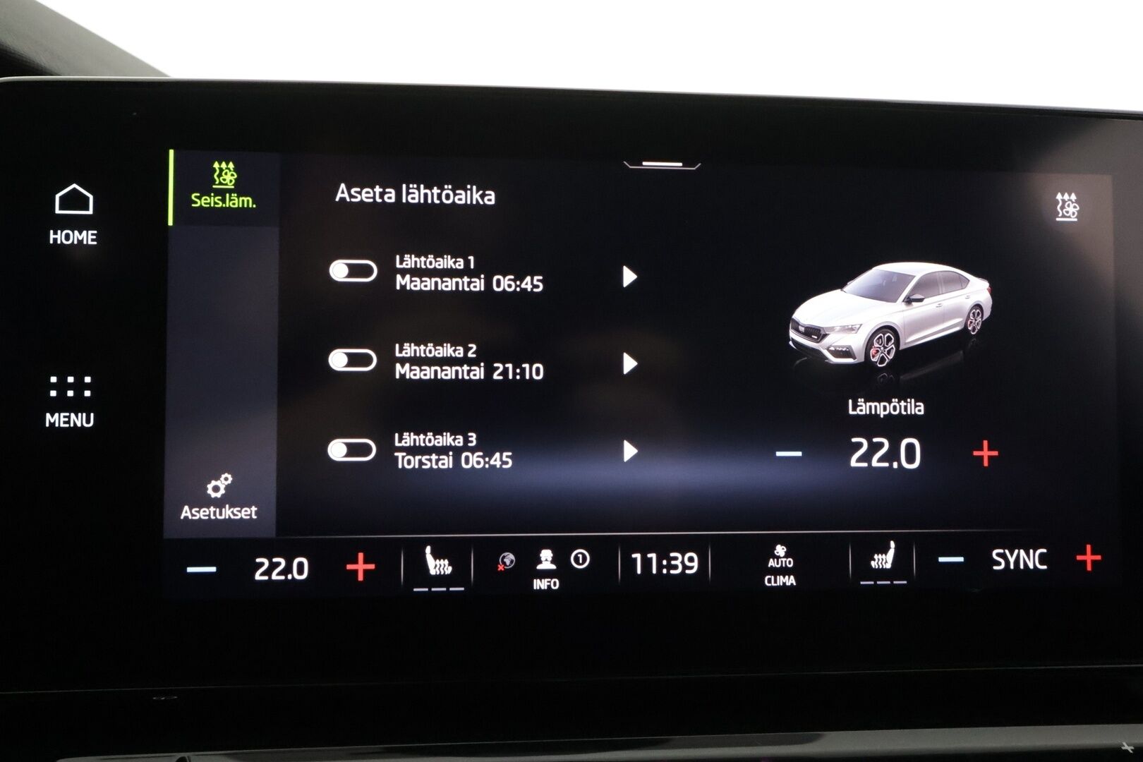 Skoda Octavia 2021 2,0 TSI RS DSG Autom. - | ACC | Webasto | Matrix-LED | HUD | Canton | hierovat Muistipenkit | P.Kamera | Sporttipenkit | Keyless | Apple&Android | Merkkihuollettu | Kahdet Renkaat |