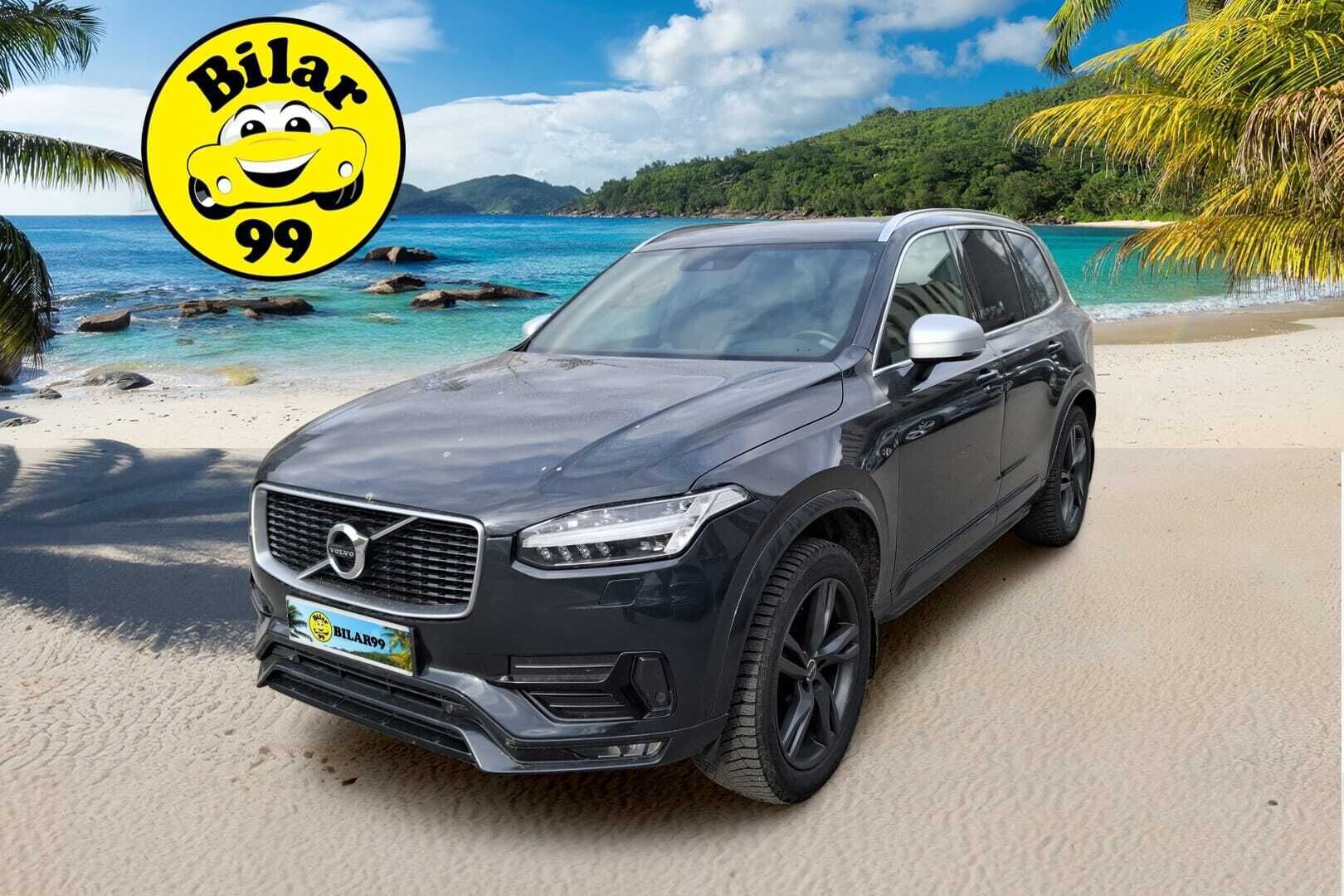 Volvo XC90 2018 D4 AWD R-Design aut ** ACC / Bowers&Wilkins / 22" / Webasto / Ei Ad-Blue / Kamera ja tutkat / Sporttinahat / Kysy lisää ** - 2x Renkaat vanteilla / Vetokoukku / Rautajousilla