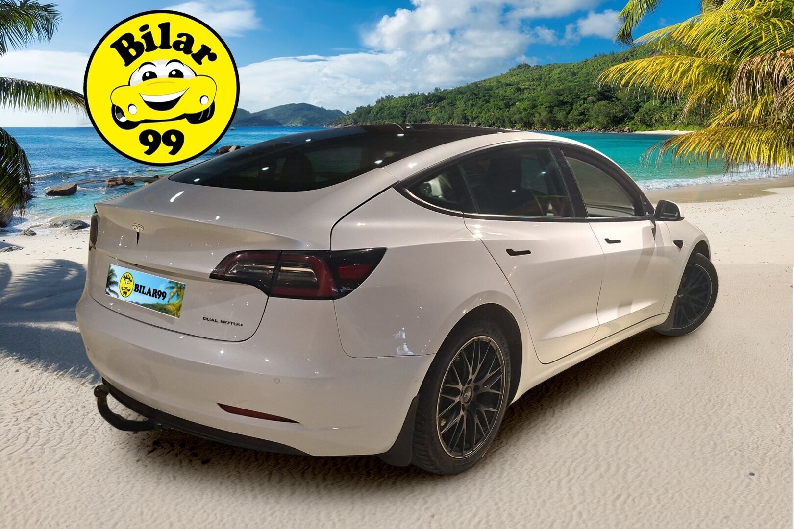 Tesla Model 3 2021 Long Range Dual Motor AWD * Lämpöpumppu / Vetokoukku / Premium Audio / Matrix LED / Peruutuskamera / Nahkasisusta - BLIS / Lasikatto / 2x Renkaat aluvantein!