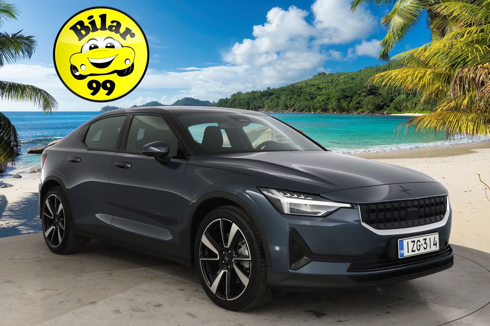 POLESTAR 2 2022 Long Range AWD Plus 78 kWh *Lämpöpumppu / Harman/Kardon / Lasikatto / P-kamera / Sporttipenkki Muistilla / KeylessGo* - 3,99 % KORKOTARJOUS TÄHÄN AUTOON - Vakkari / Kaistavahti / 2x renkaat ja vanteet / Vähän ajettu
