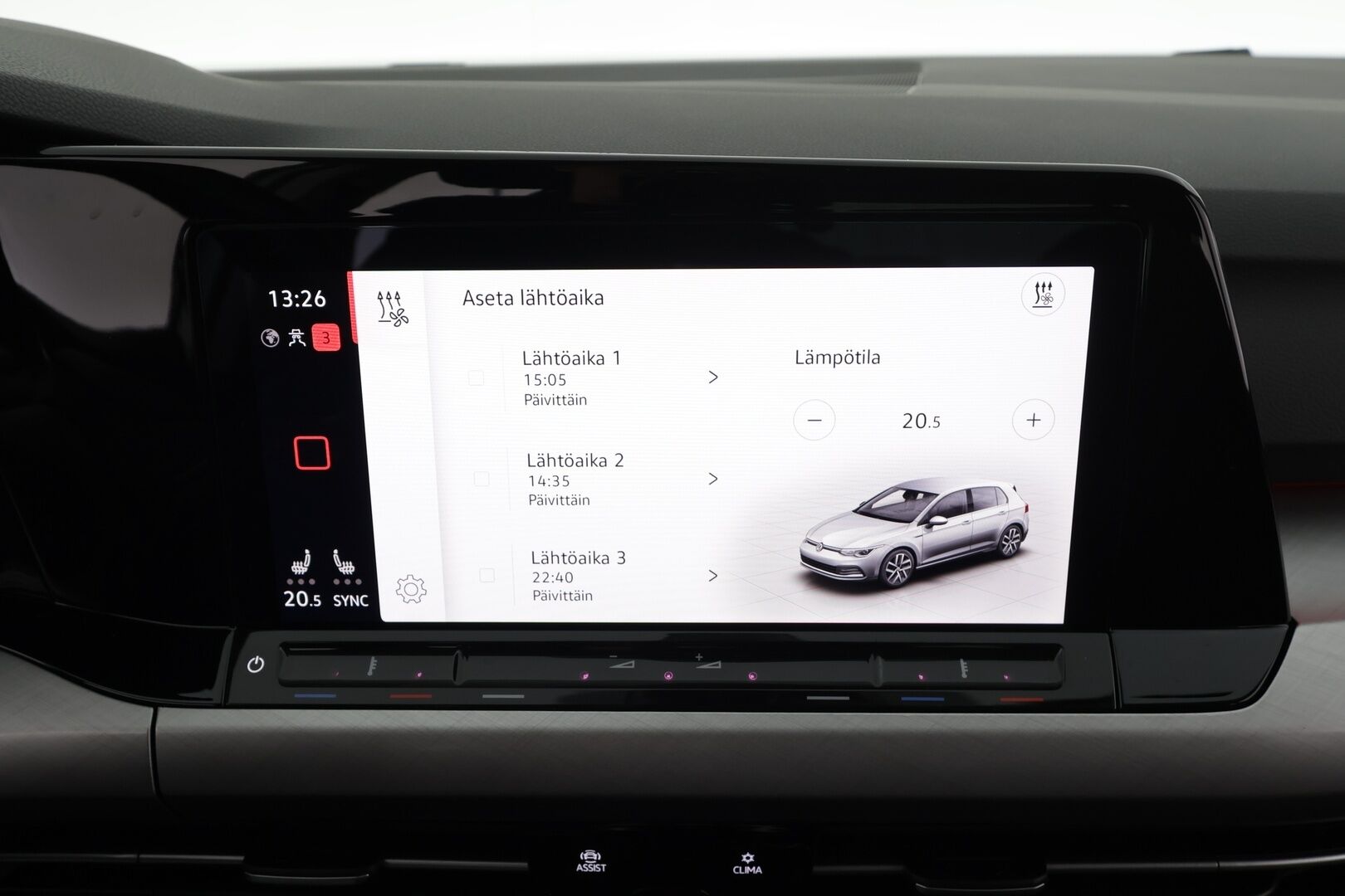 Volkswagen Golf 2021 1,0 TSI 81 kW * Webasto / ACC / LED / P.tutkat / Navi / Kaistavahti / Digimittaristo / Ambient-valot * - Suomi-auto / Kahdet renkaat