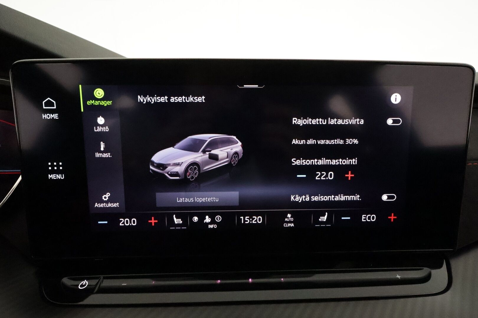 Skoda Octavia 2021 Combi 1,4 TSI PHEV RS iV DSG Autom. **Adapt.vakkari / Webasto / Matrix LED / Sporttipenkit** - Suomi-auto / Kahdet renkaat aluvanteilla / Digimittaristo / Tuulilasin lämmitin / Ratinlämmitin