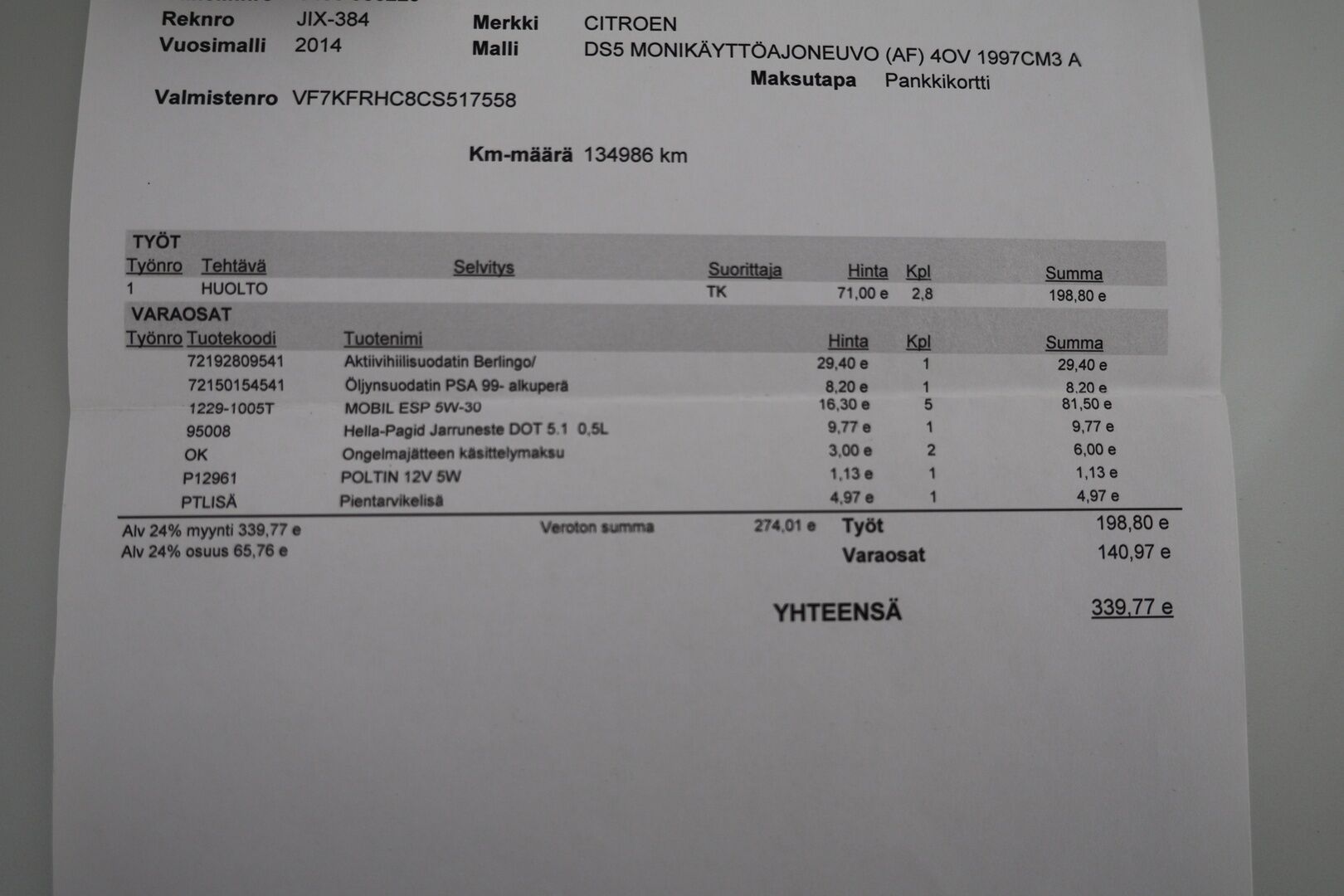 Citroen DS5 2014 Hybrid4 So Chic *YritysOutlet - Myydään vain yrityksille * - *YritysOutlet - Myydään vain yrityksille *