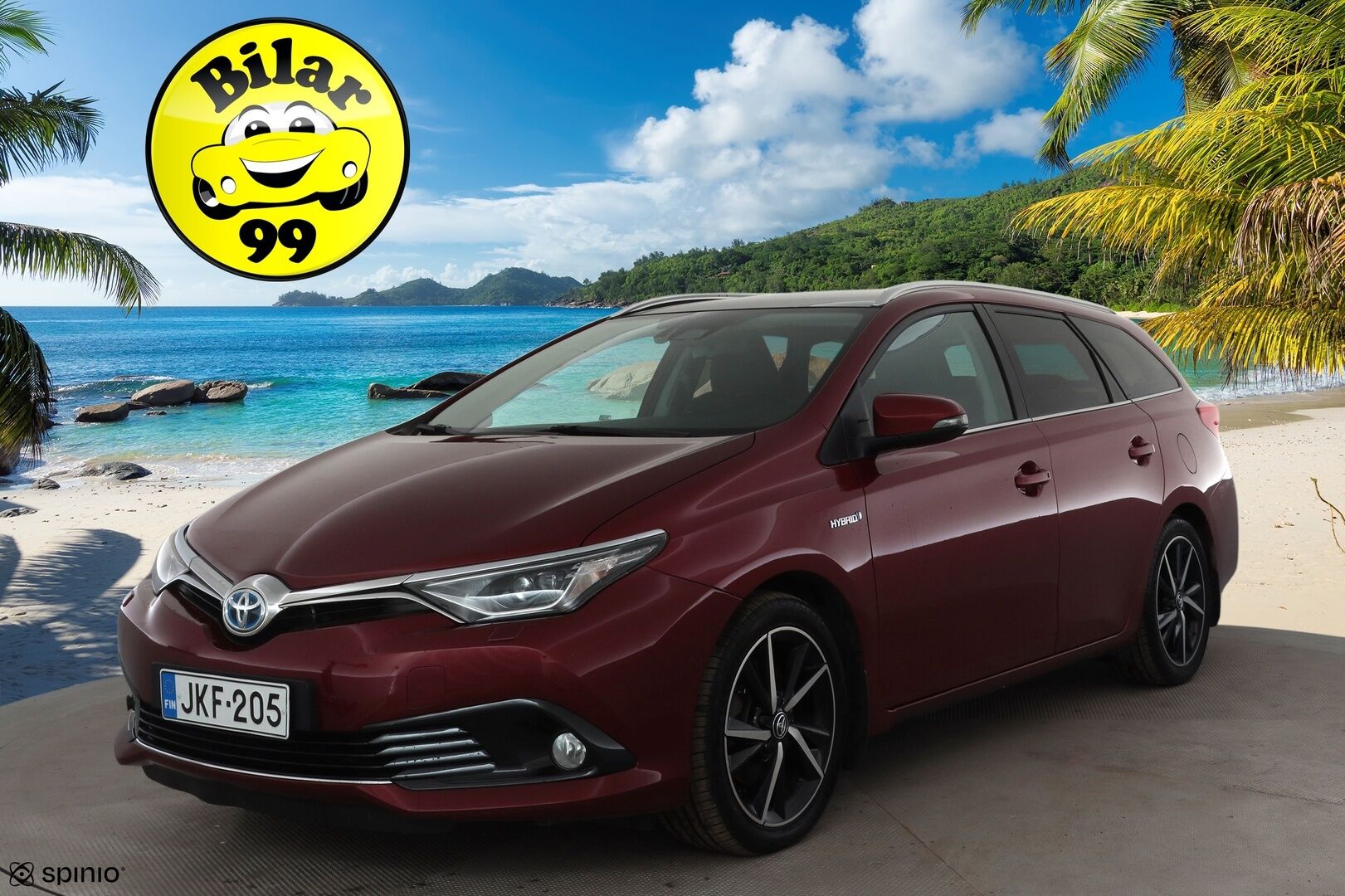 Toyota Auris 2017 Touring Sports 1,8 Hybrid Style * Suomi-auto / Lasikatto / Vakkari / P.kamera / LED / Navi / Koukku / KeylessGo * - Kahdet renkaat aluvanteilla - HULLUT JOULUT KORKOTARJOUS 2,49% 