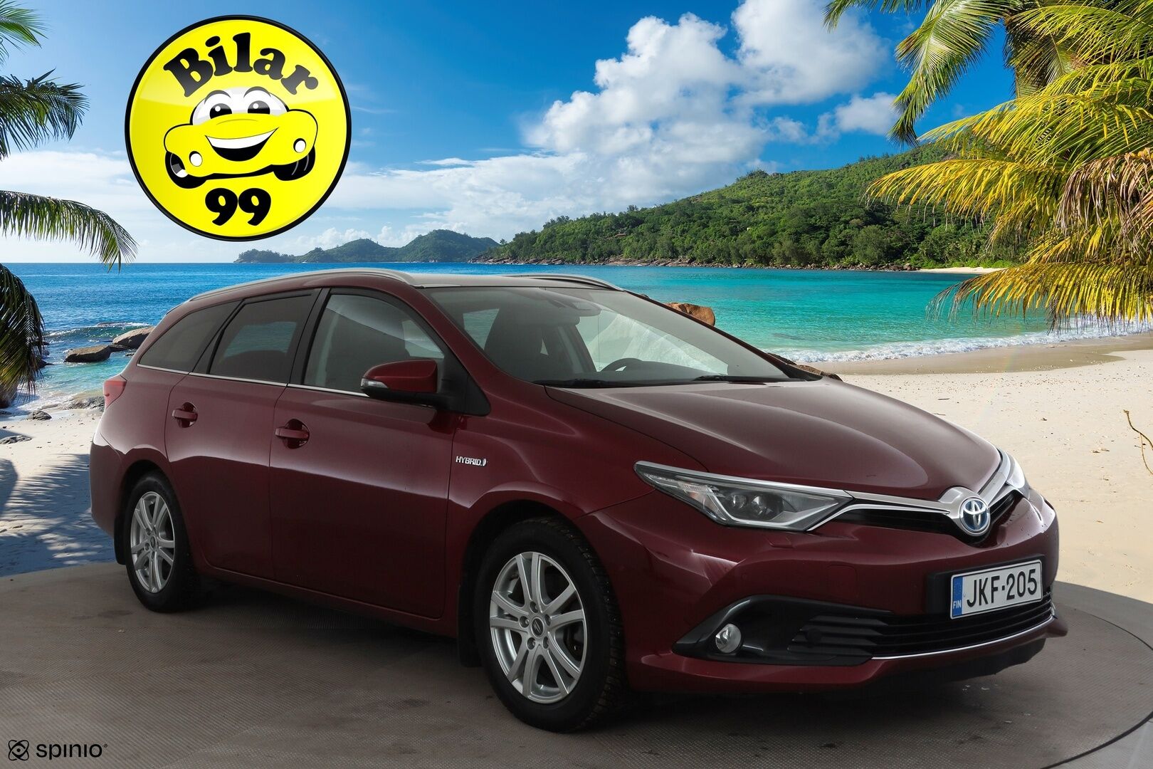 Toyota Auris 2017 Touring Sports 1,8 Hybrid Style * Suomi-auto / Lasikatto / Vakkari / P.kamera / LED / Navi / Koukku / KeylessGo * - Kahdet renkaat aluvanteilla