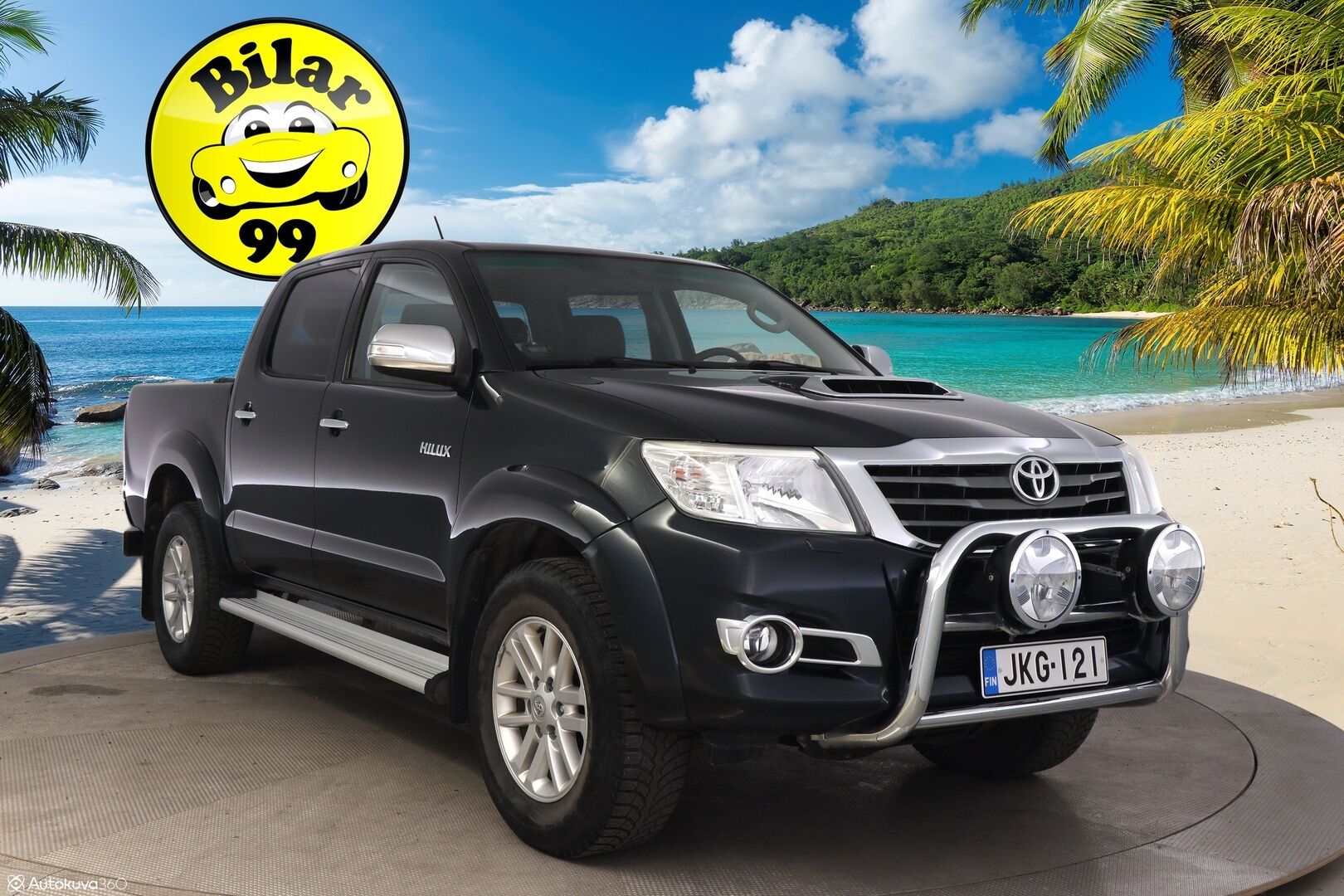 Toyota Hilux 2014 3.0 Double Cab D-4D 4WD 171Hv *5-P / Webasto / P.Kamera / Koukku / Remmi Vaihdettu / Vakkari / Hyvät huollot* - 3,99 % KORKOTARJOUS TÄHÄN AUTOON - Hieno 5-paikkainen Hilux fiksuilla huolloilla sekä kaksilla renkailla!