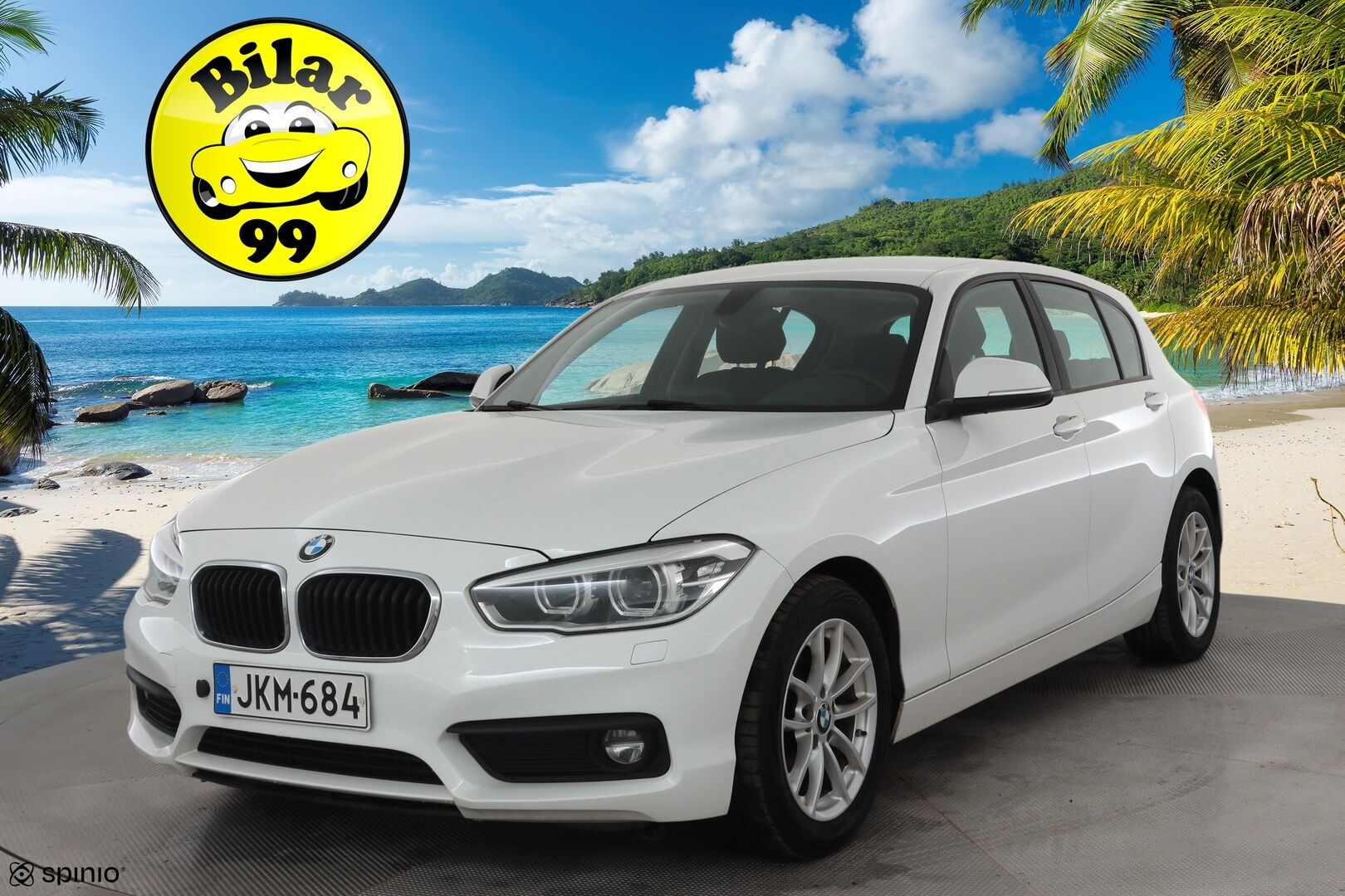BMW 118 2017 F20 Hatchback 118i A Business * Suomi-auto / Vakkari / P.tutka / LED / Lohkolämmitin * - Kahdet renkaat aluvanteilla