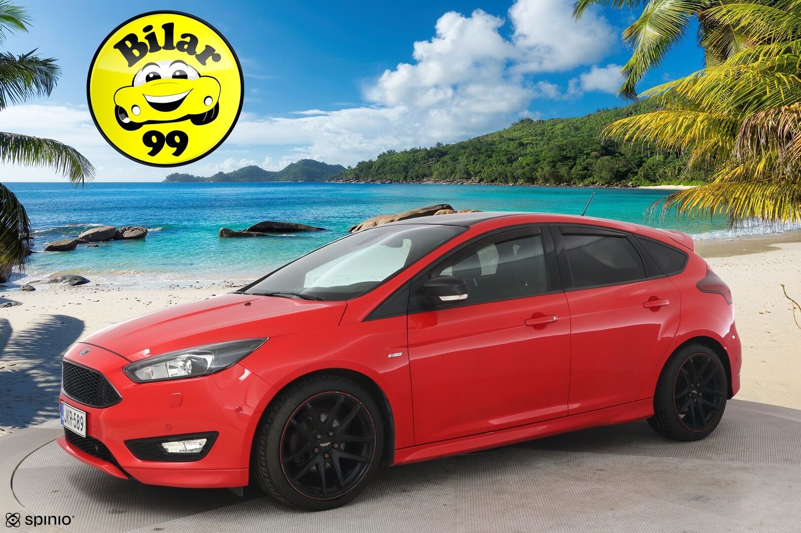Ford Focus 2018 1,0 EcoBoost 125 hv Start/Stop M6 ST-Line **Navi / Android ja apple auto / Vakkari / Tutkat / lohko** - Kahdet renkaat aluilla / Huoltokirja