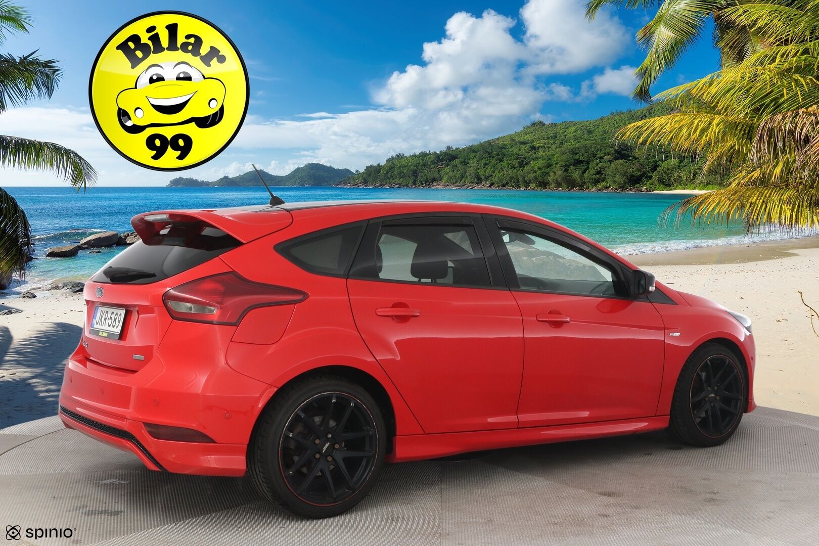 Ford Focus 2018 1,0 EcoBoost 125 hv Start/Stop M6 ST-Line **Navi / Android ja apple auto / Vakkari / Tutkat / lohko** - Kahdet renkaat aluilla / Huoltokirja