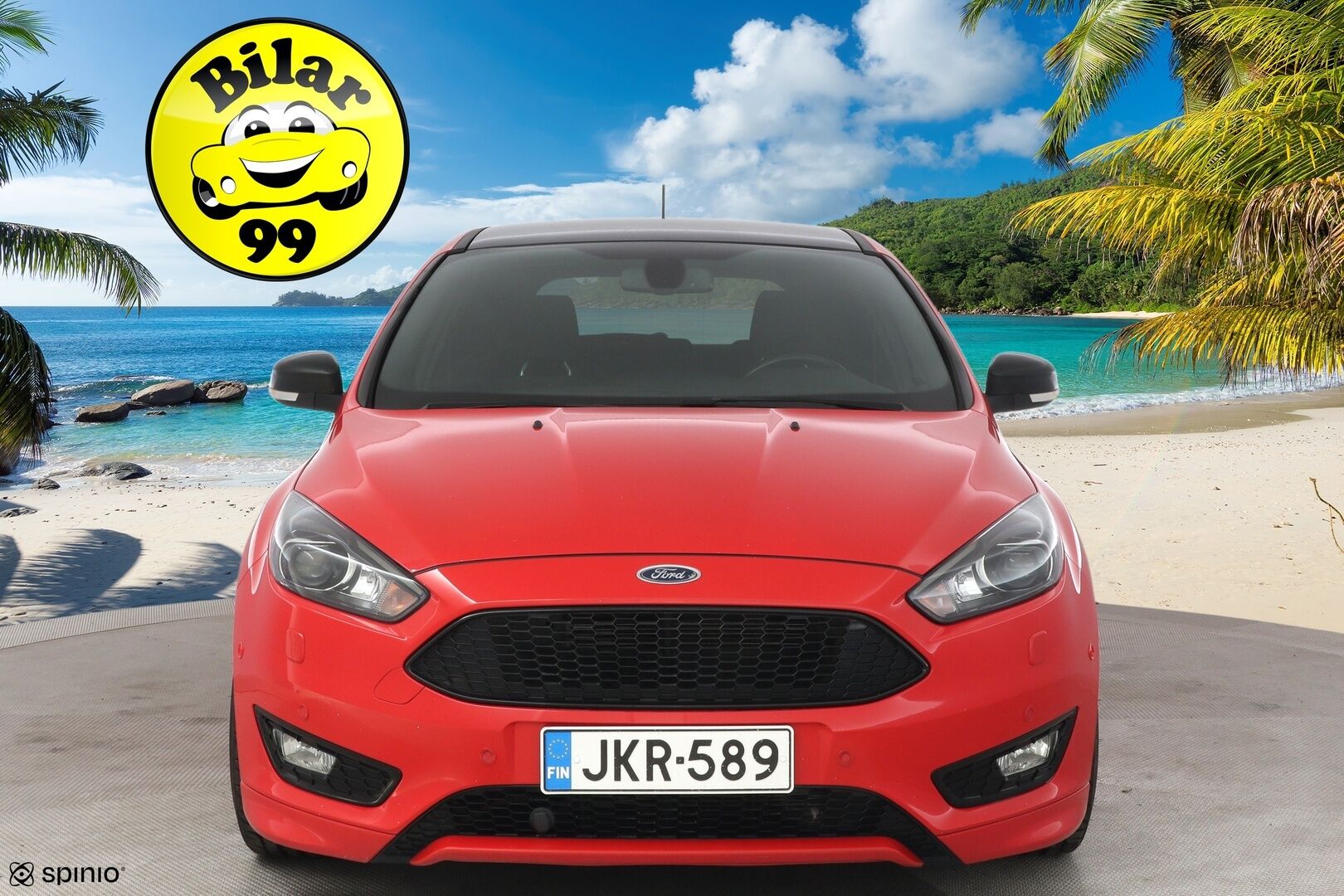Ford Focus 2018 1,0 EcoBoost 125 hv Start/Stop M6 ST-Line **Navi / Android ja apple auto / Vakkari / Tutkat / lohko** - Kahdet renkaat aluilla / Huoltokirja