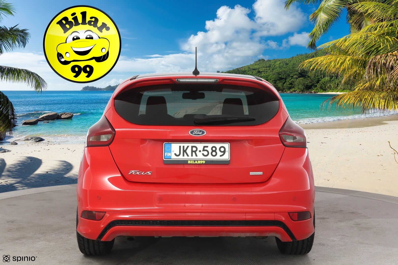 Ford Focus 2018 1,0 EcoBoost 125 hv Start/Stop M6 ST-Line **Navi / Android ja apple auto / Vakkari / Tutkat / lohko** - Kahdet renkaat aluilla / Huoltokirja