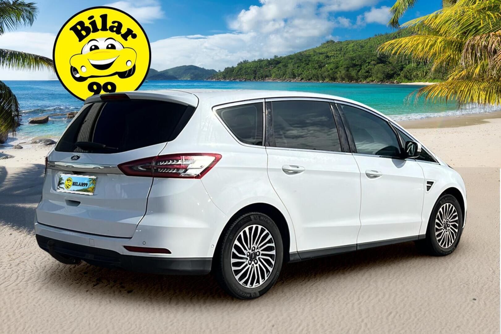 Ford S-Max 2019 2,0 TDCi EcoBlue 150hv A8 Titanium 5-ovinen 7-Paikkainen - Suomiauto / Webasto / Adapt.Vakkari / Peruutuskamera / Vetokoukku / Muistipenkki / Nahka-Alcantara / KeylessGo / Huippuvarusteet!