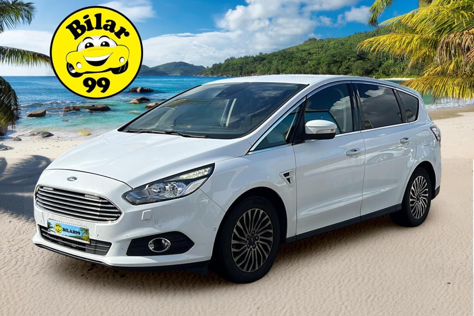 Ford S-Max 2019 2,0 TDCi EcoBlue 150hv A8 Titanium 5-ovinen 7-Paikkainen - Suomiauto / Webasto / Adapt.Vakkari / Peruutuskamera / Vetokoukku / Muistipenkki / Nahka-Alcantara / KeylessGo / Huippuvarusteet!