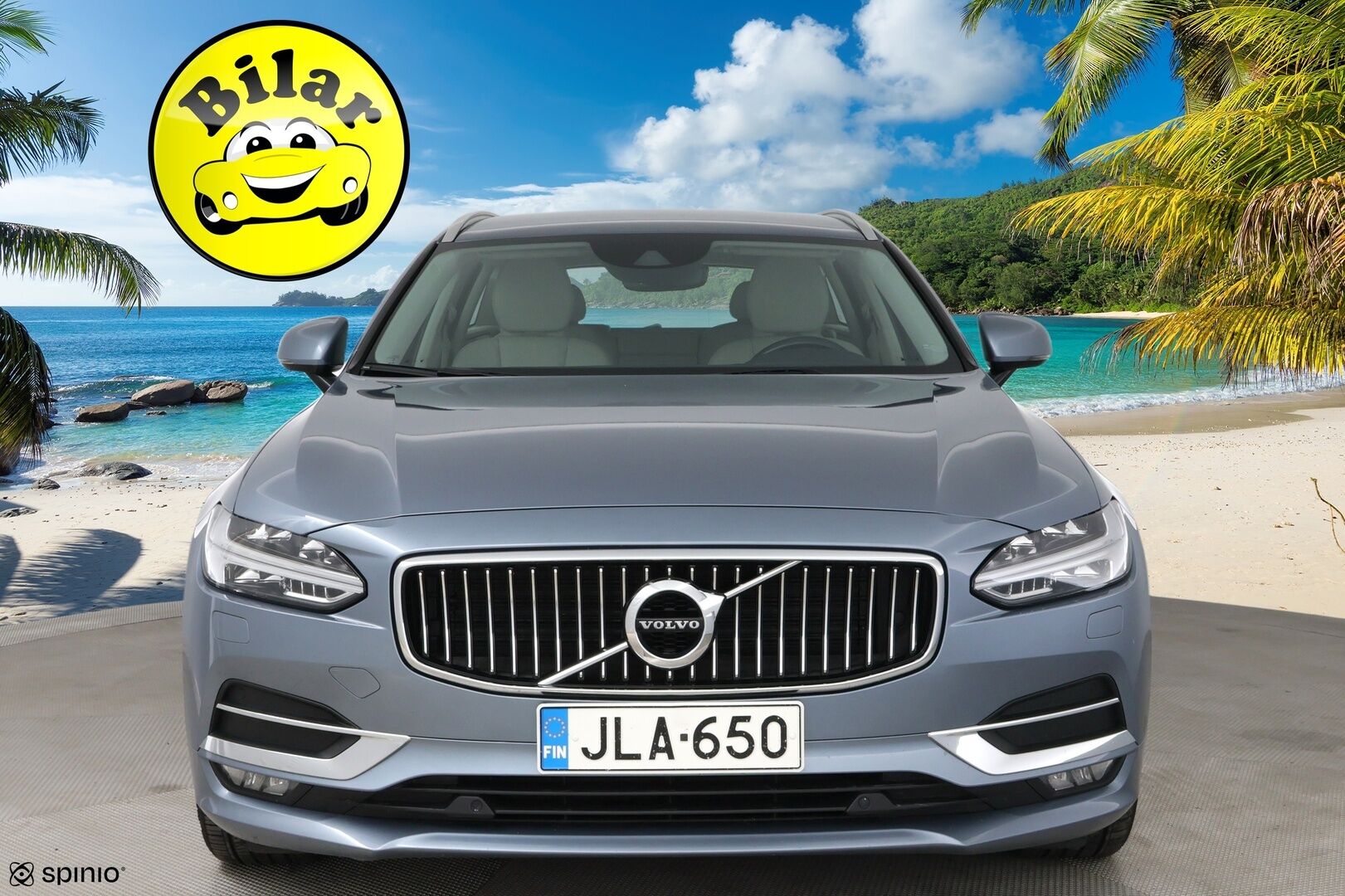 Volvo V90 2019 D4 Business Inscription aut - Suomi-auto | Webasto | ACC & Pilot assist | P.kamera | Muistipenkki | Vaalea nahkasisusta | Mussel Blue | Full LED | Sensus-navi - KORKO VAIN 3,99 %
