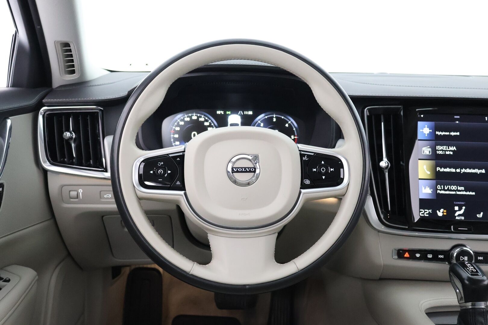 Volvo V90 2019 D4 Business Inscription aut - Suomi-auto | Webasto | ACC & Pilot assist | P.kamera | Muistipenkki | Vaalea nahkasisusta | Mussel Blue | Full LED | Sensus-navi - KORKO VAIN 3,99 %