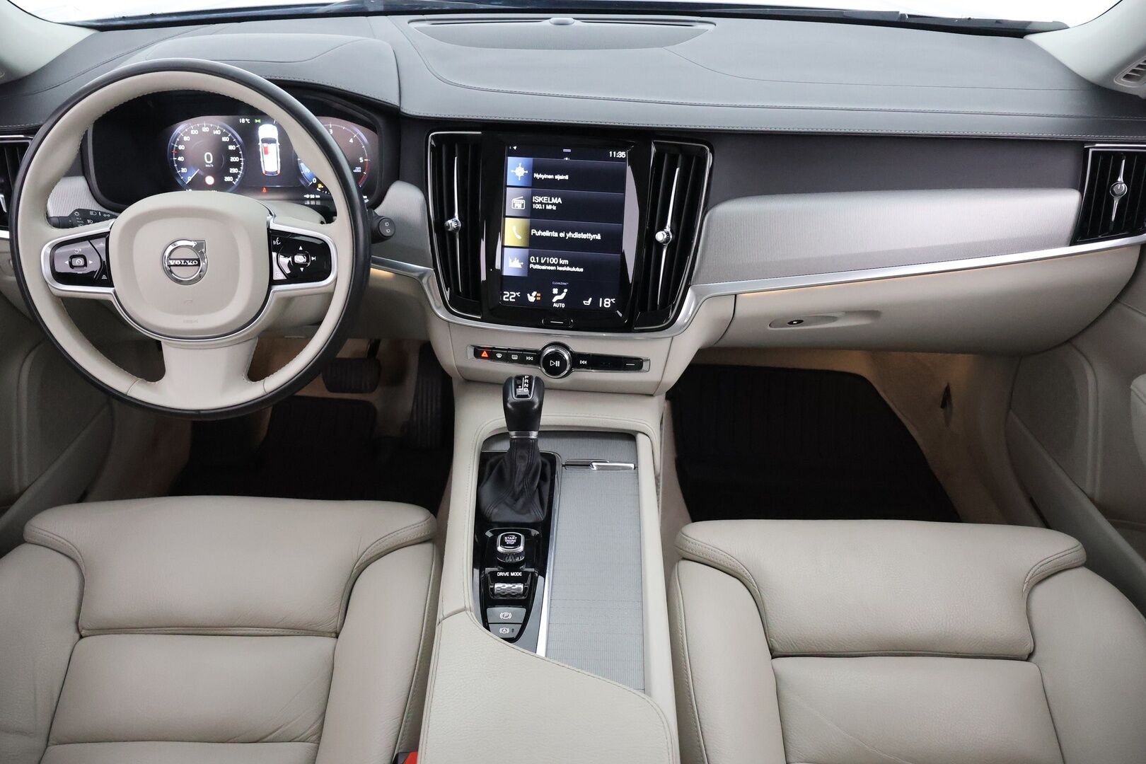 Volvo V90 2019 D4 Business Inscription aut - Suomi-auto | Webasto | ACC & Pilot assist | P.kamera | Muistipenkki | Vaalea nahkasisusta | Mussel Blue | Full LED | Sensus-navi - KORKO VAIN 3,99 %