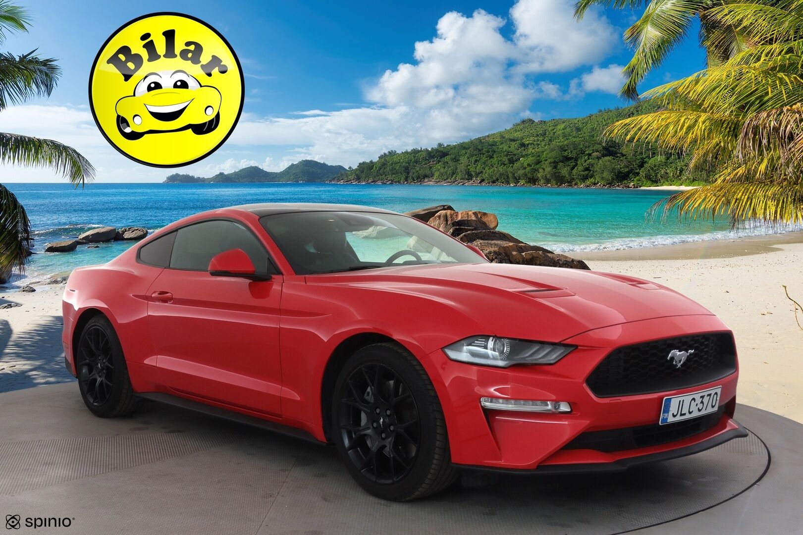 Ford Mustang 2019 2,3 EcoBoost 290hv A10 Fastback - | ACC | B&O | Kaistavahti | Lohko+Sisä | Ilmastoidut nahat | P.Kamera | Navi | LED | Keyless | Digimittari | Suomi-auto | Kahdet renkaat aluvanteilla |