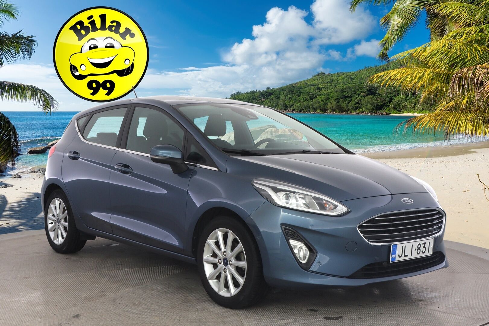Ford Fiesta 2019 1,0 EcoBoost 100hv M6 Titanium 5-ovinen - Suomi-auto / Peruutuskamera / Vakkari / Carplay / Kaistavahti / Tutkat eteen ja taakse* 